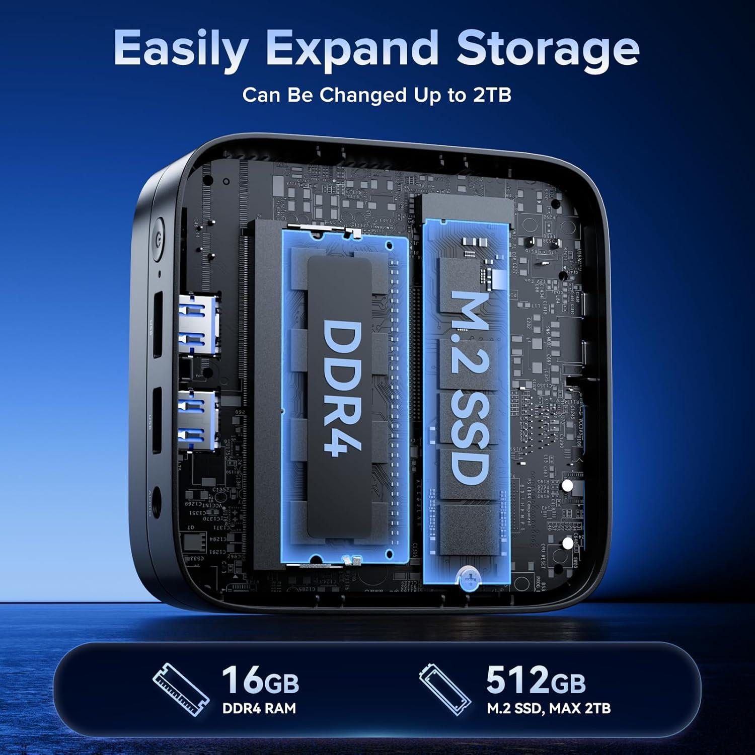 Mini PC KAMRUI E1 Alder Lake N97 16GB 512GB 4K