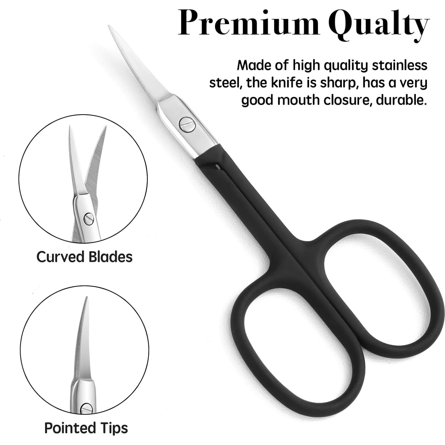 Tijeras de Aseo Velodios Curvas para Vello Facial y Nasal