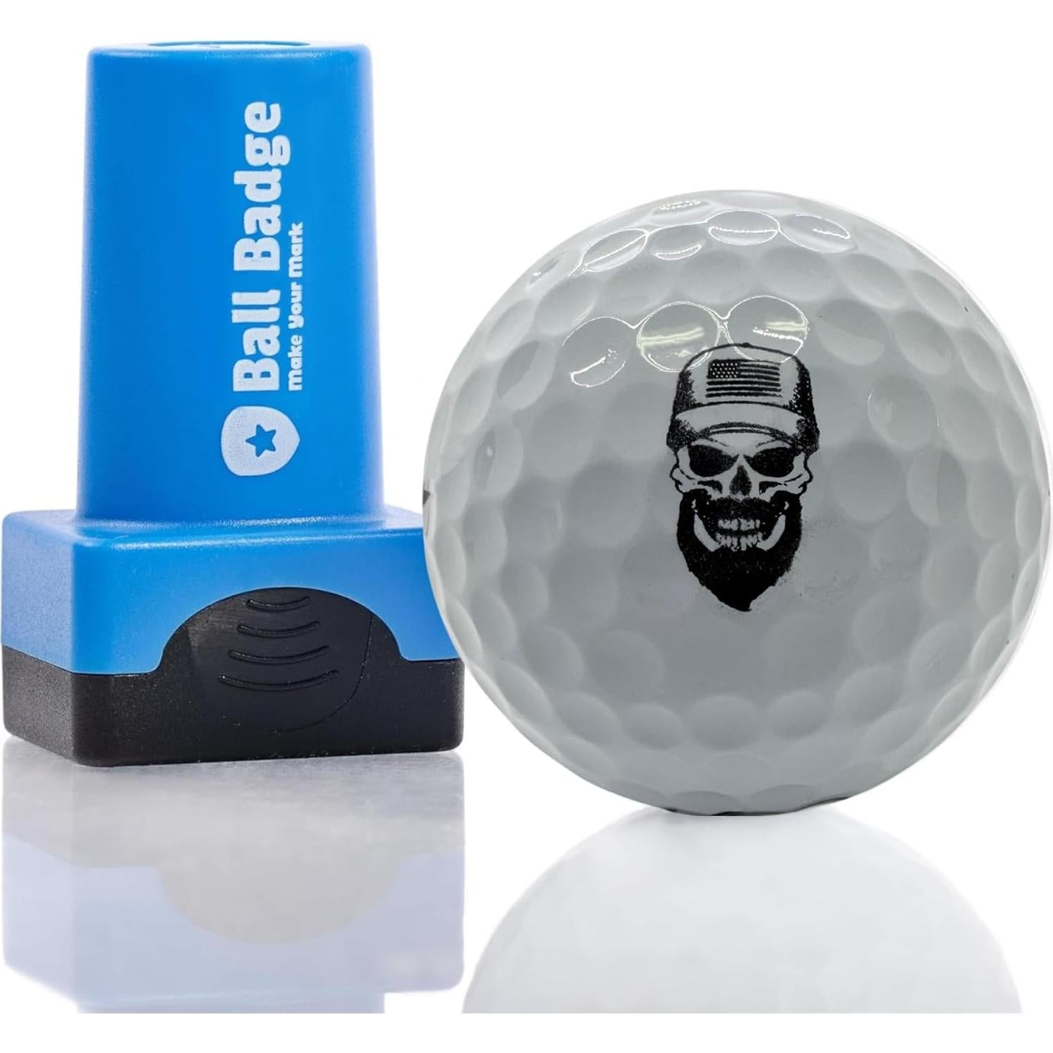 Sello de Pelota de Golf HODL 21 - Marcador Reutilizable Barba de Calavera