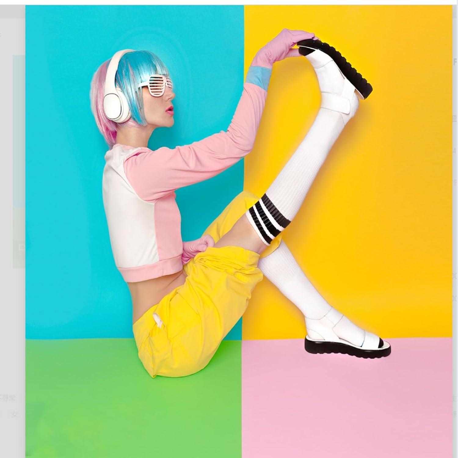 Conjunto de 5 Piezas de Bandas y Calcetines a Rayas Unisex