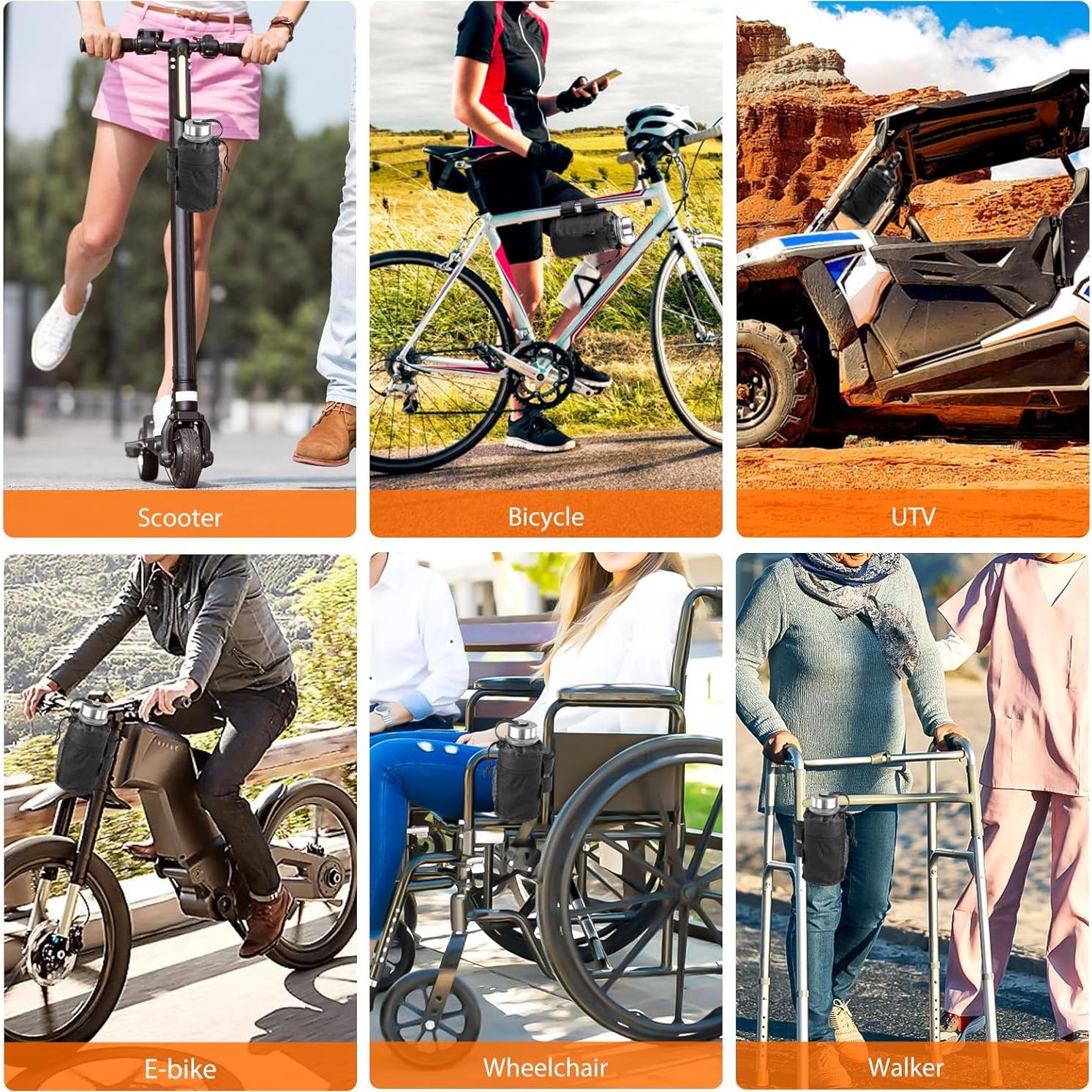 Soporte para Botellas Belinous Universal 24oz, Negro