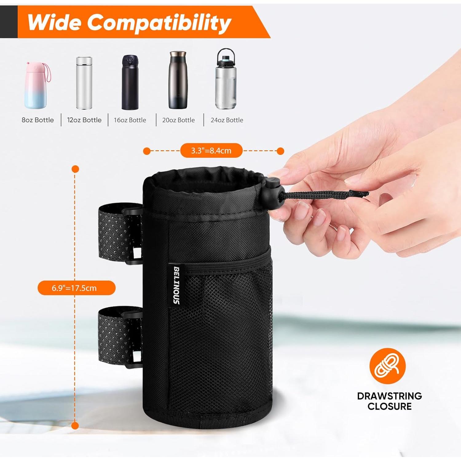 Soporte para Botellas Belinous Universal 24oz, Negro