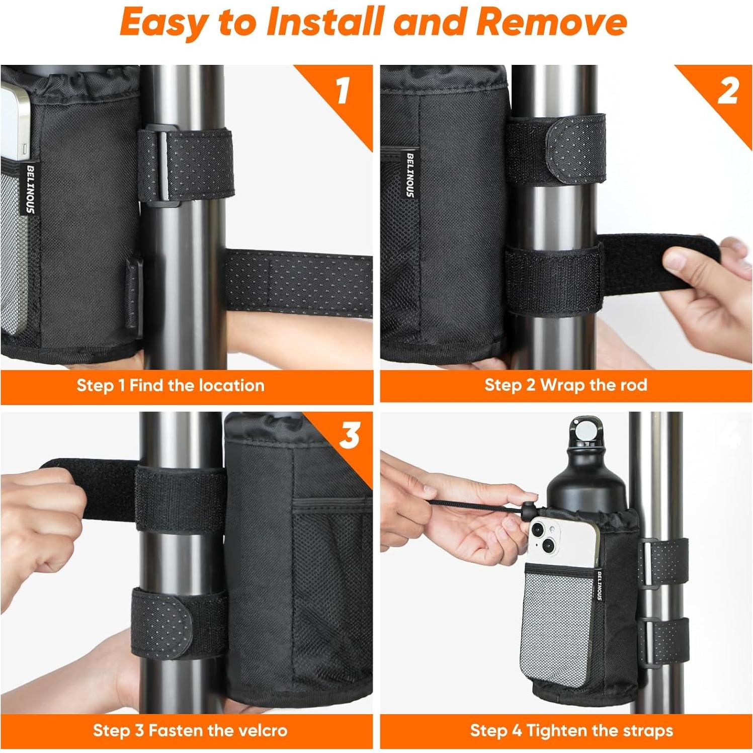 Soporte para Botellas Belinous Universal 24oz, Negro