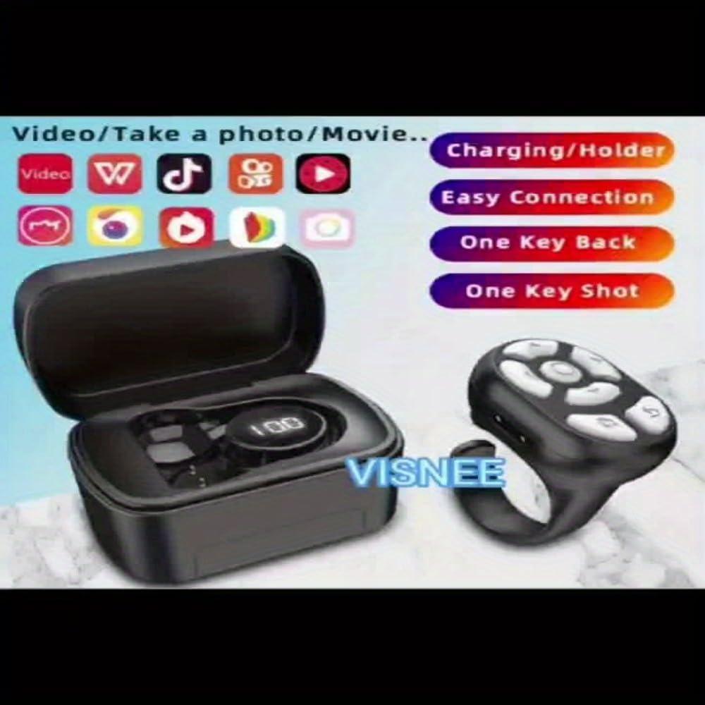 Anillo Inalámbrico Control Remoto Yndoka para Selfie Negro