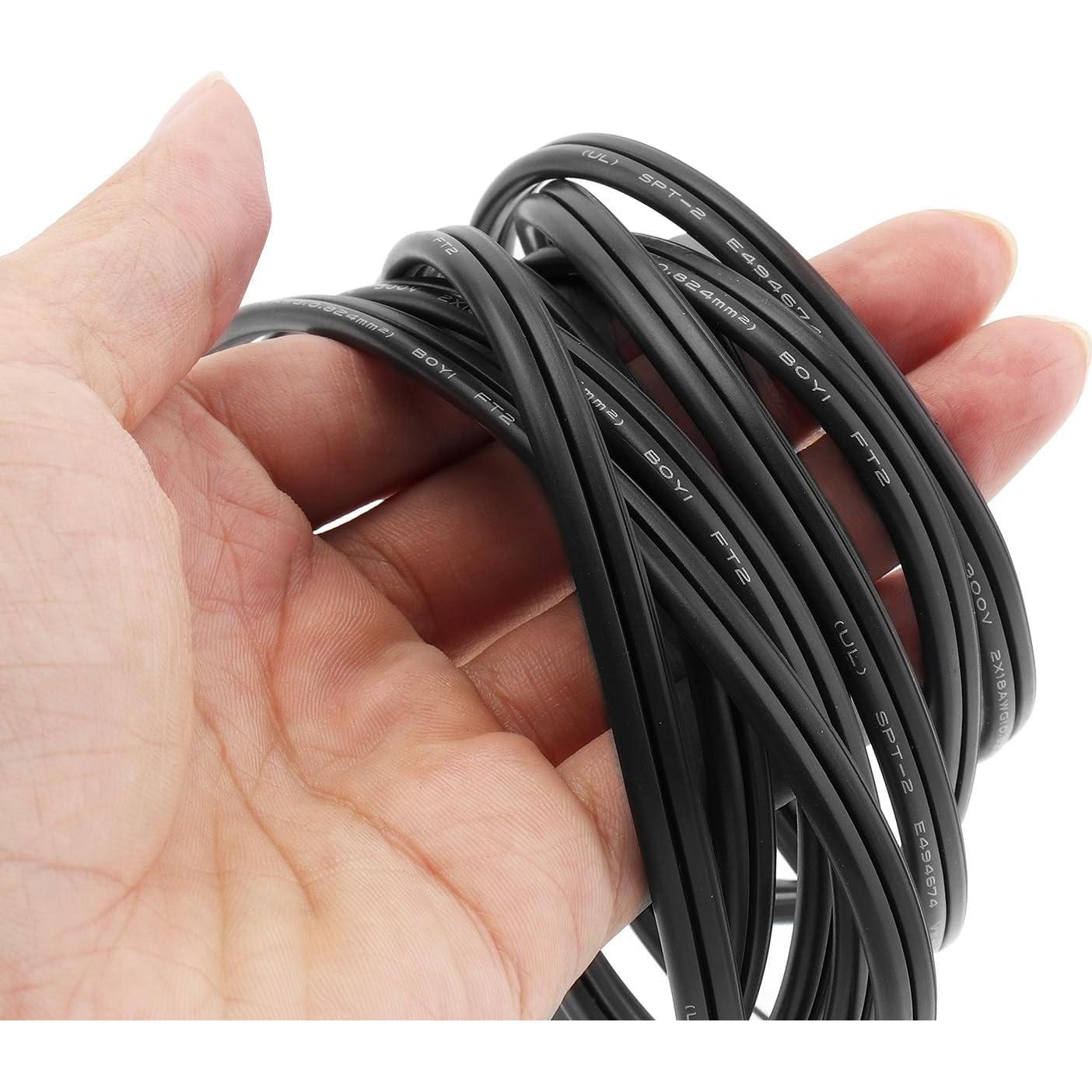 Cable de Lámpara RTNLIT 2.5M con Interruptor y Enchufe Negro