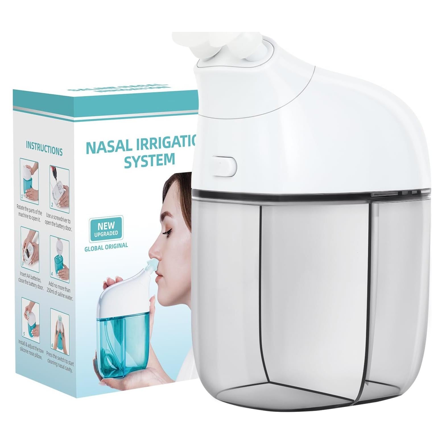 Irrigador Nasal Automático Ronfnea con Doble Cámara 250ml