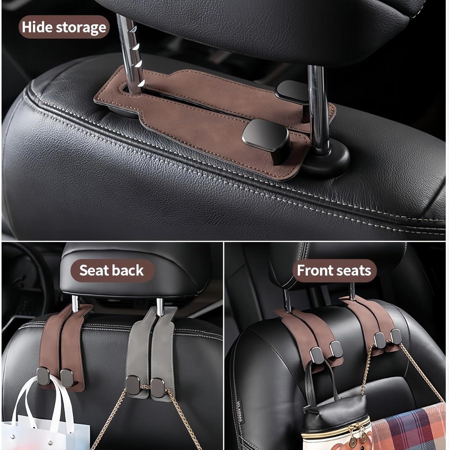 Ganchos para reposacabezas de coche Ananege, 4 unidades, Negro