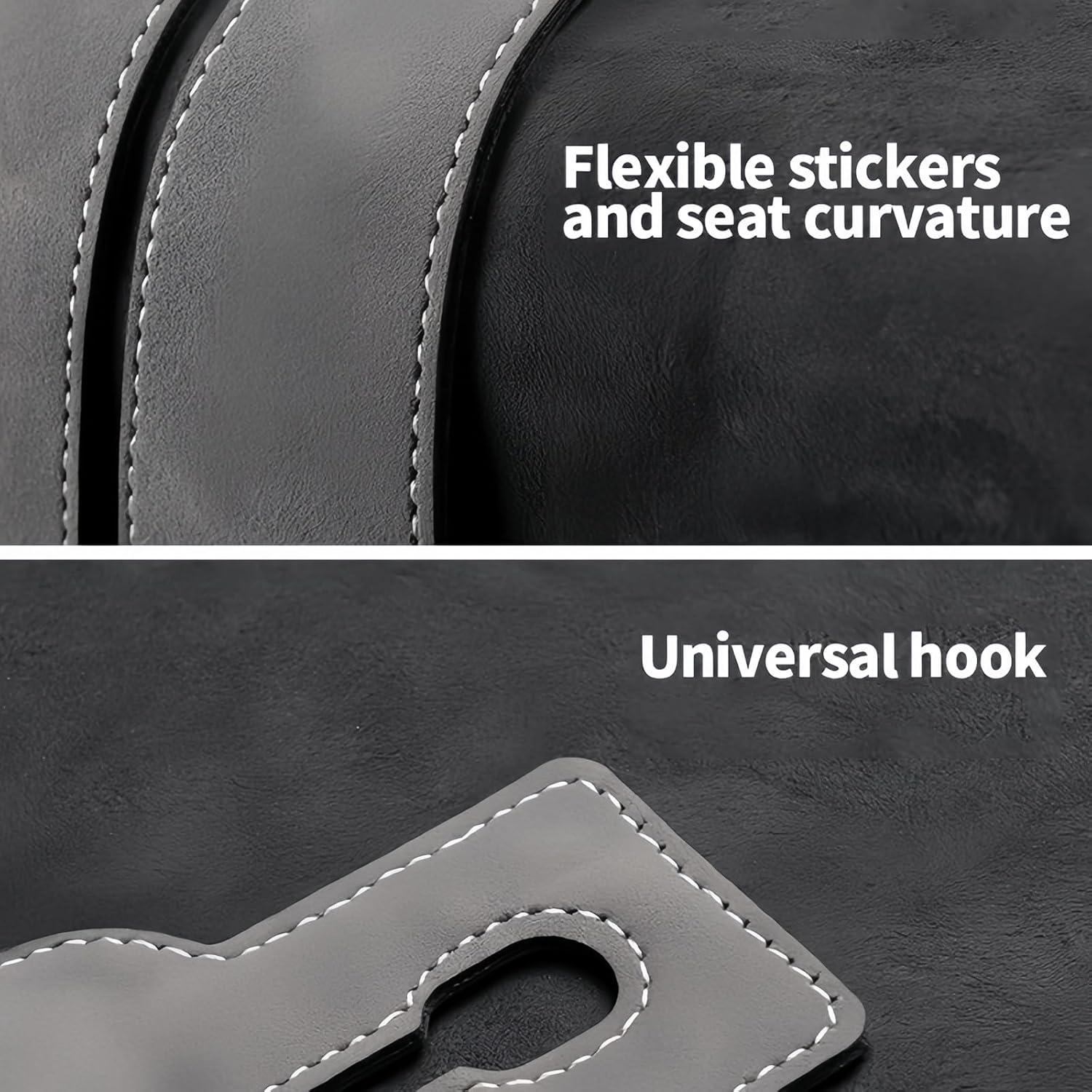 Ganchos para reposacabezas de coche Ananege, 4 unidades, Negro