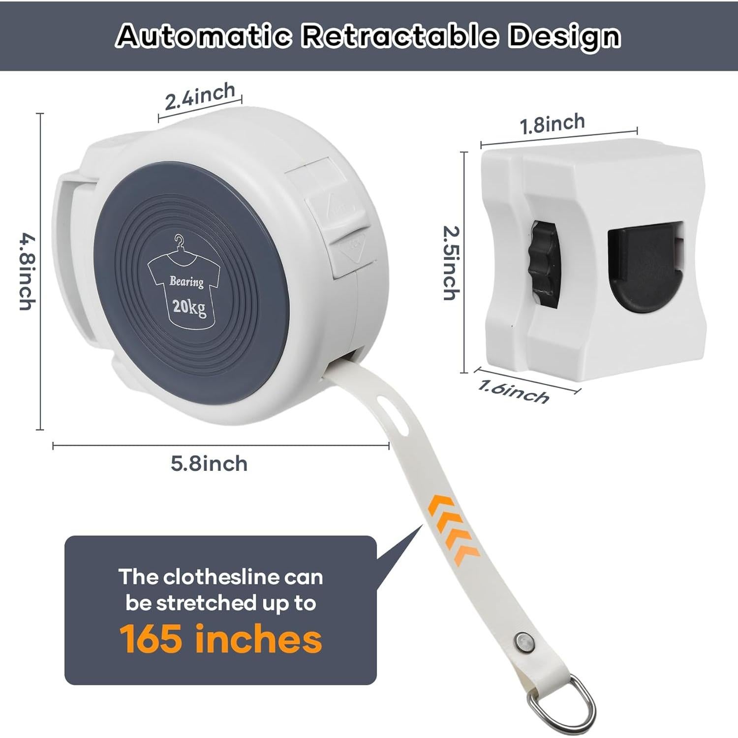 Cuerda de Ropa Retráctil Masterwise 4.19m Antideslizante