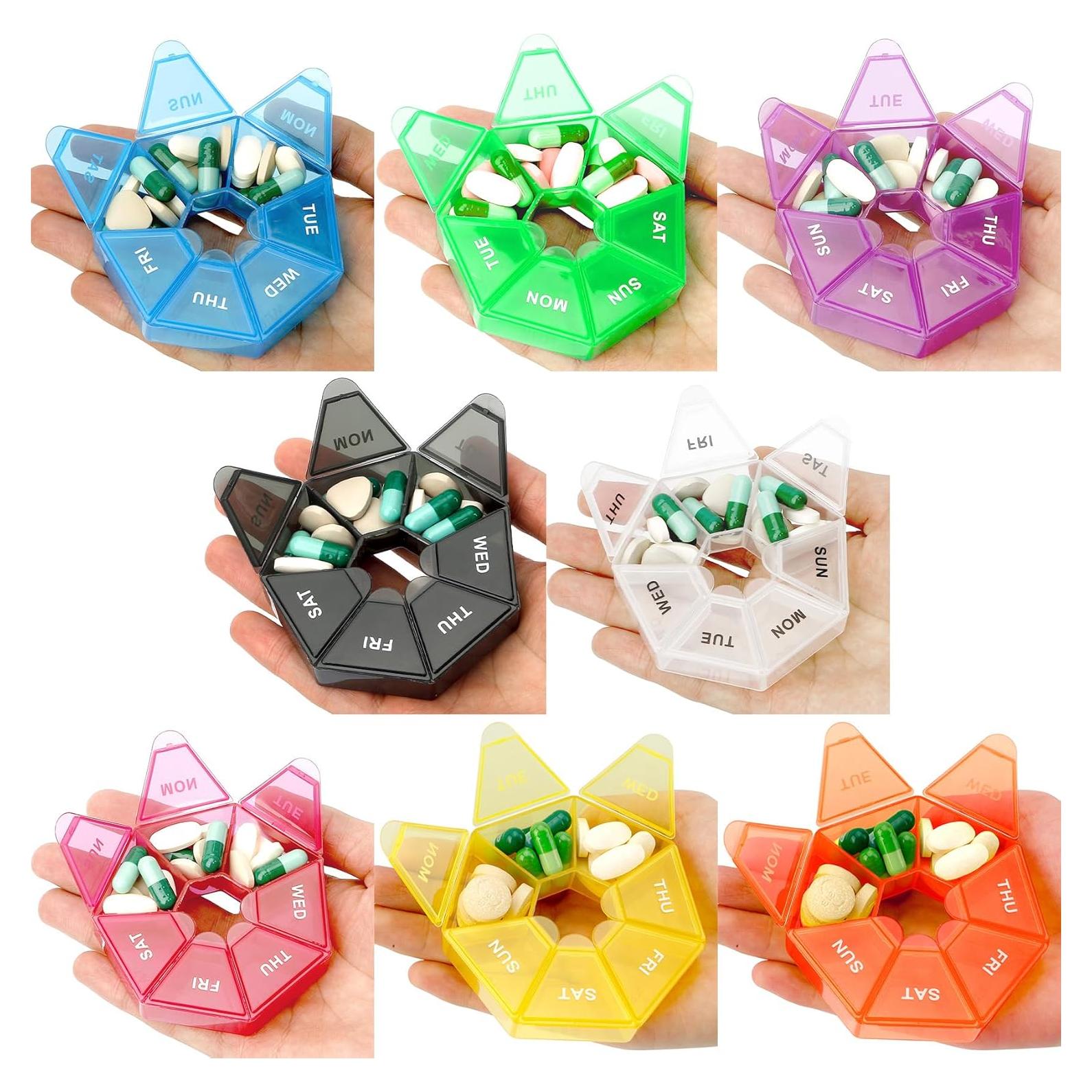 Organizador de Pastillas Cutiland 8 Cajas Coloridas 7 Días