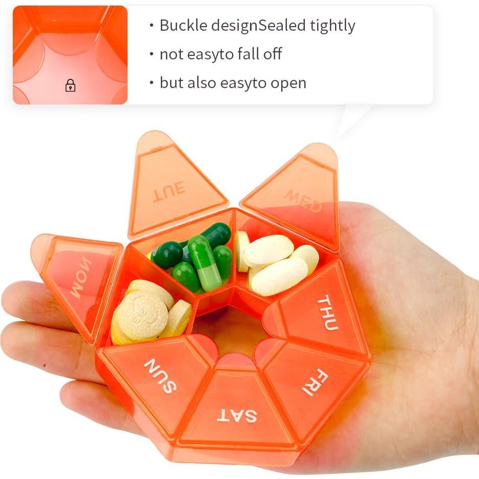 Organizador de Pastillas Cutiland 8 Cajas Coloridas 7 Días