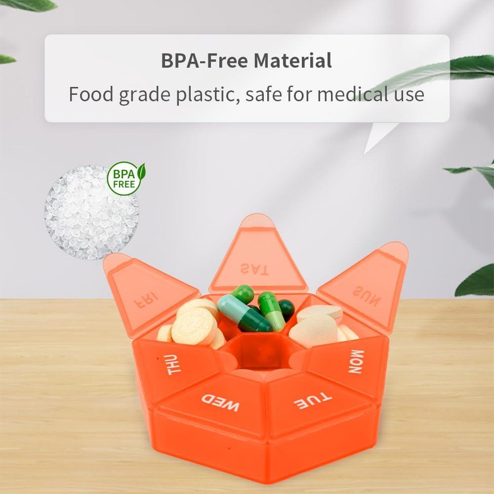 Organizador de Pastillas Cutiland 8 Cajas Coloridas 7 Días