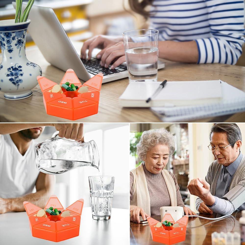 Organizador de Pastillas Cutiland 8 Cajas Coloridas 7 Días