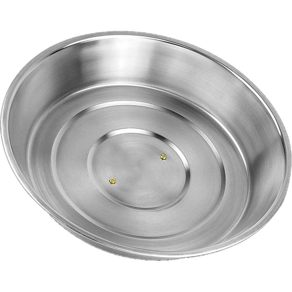 Cubierta Redonda de Acero Inoxidable 30.48 cm + Prensa Hierro Fundido