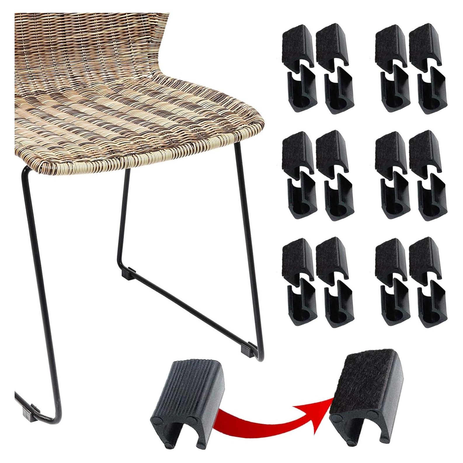 Tapa de patas de silla Conprasim 14mm con almohadillas 24PCS