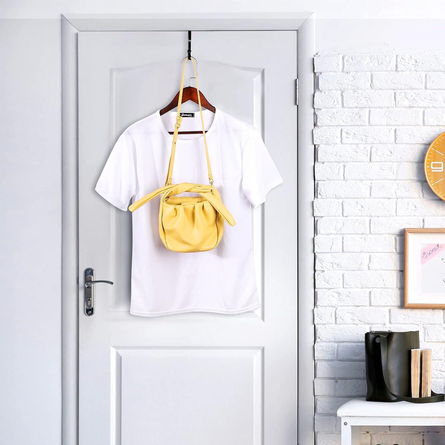 Ganchos sobre la puerta Hotop 2 Pcs Negro para Ropa y Accesorios