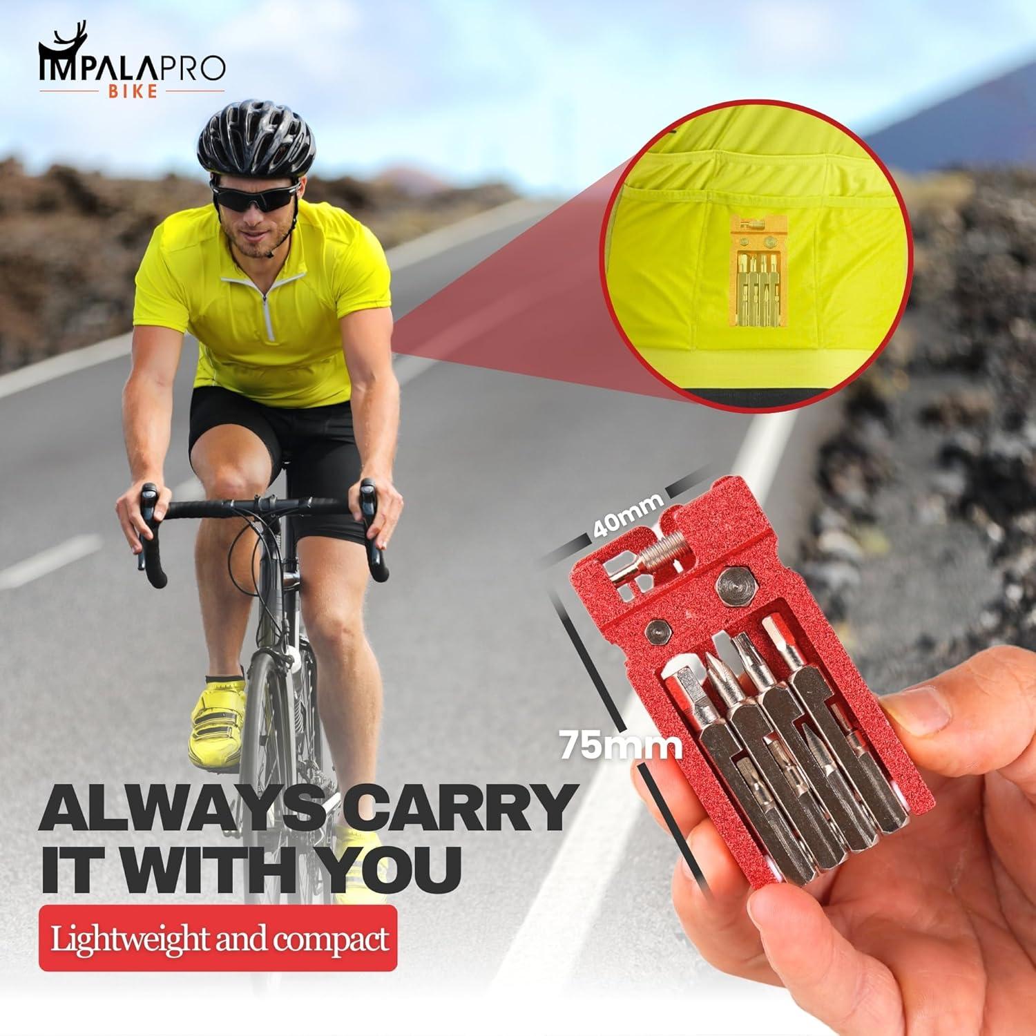 Kit de Herramientas para Bicicleta 20 en 1 IMPALAPRO Rojo