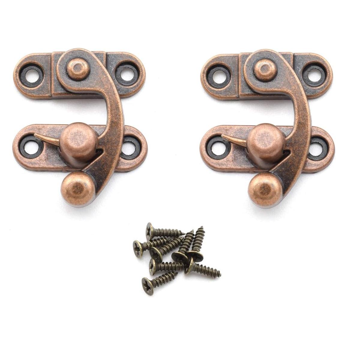 Cierre de Gancho Antiguo OZXNO 2-Pack Bronce Rojo 33x29mm