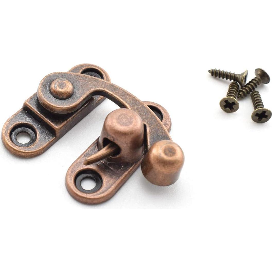 Cierre de Gancho Antiguo OZXNO 2-Pack Bronce Rojo 33x29mm