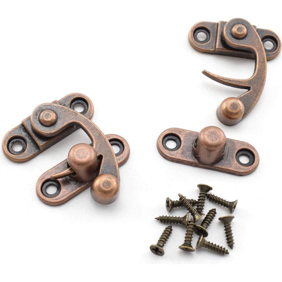 Cierre de Gancho Antiguo OZXNO 2-Pack Bronce Rojo 33x29mm