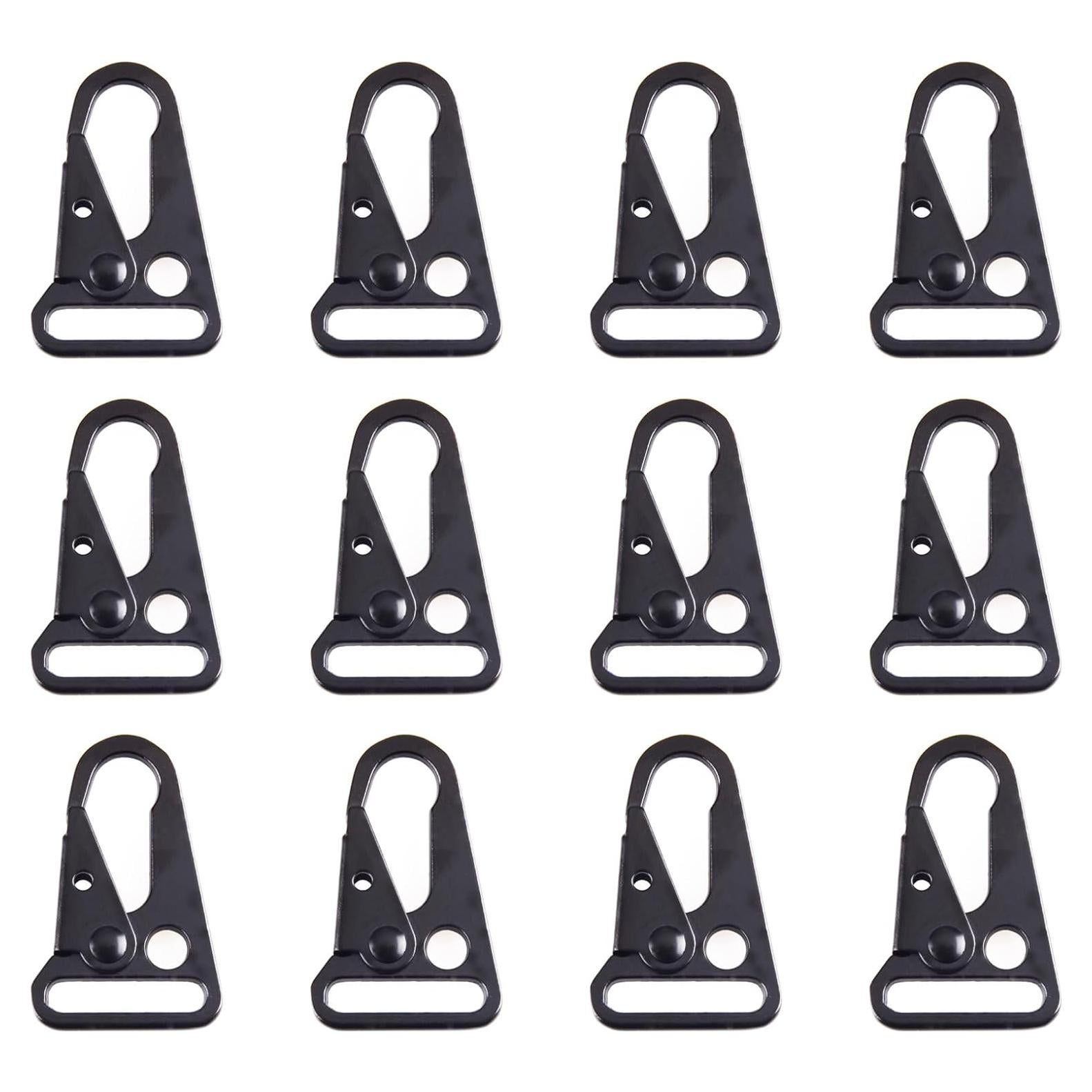Ganchos de Sling TRIWONDER Boca Ampliada 12 Piezas Negro
