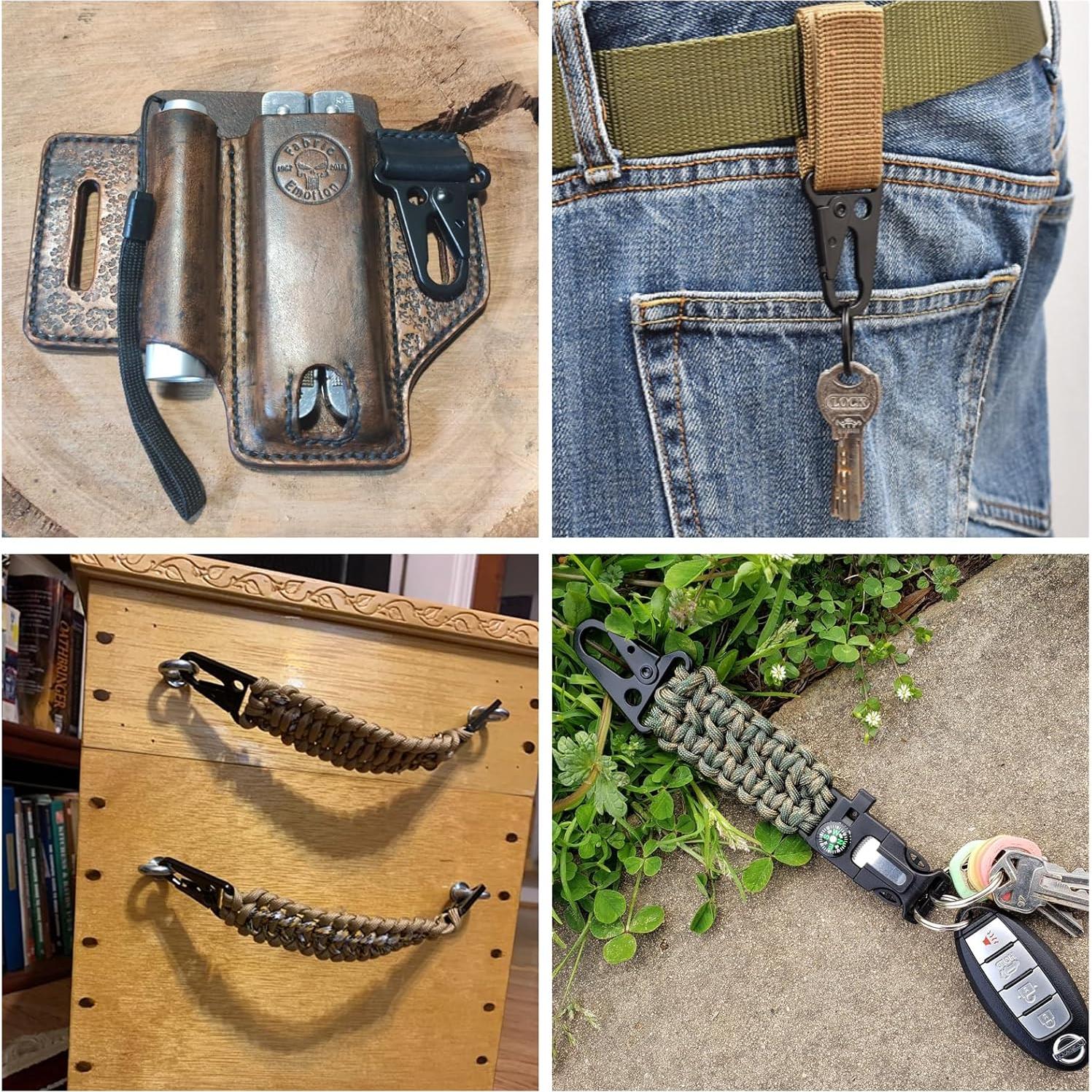 Ganchos de Sling TRIWONDER Boca Ampliada 12 Piezas Negro