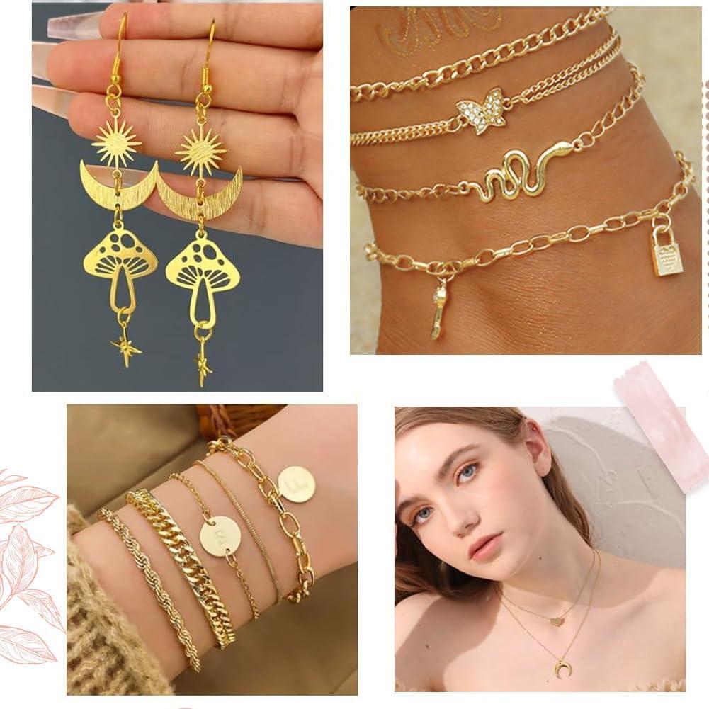 Beebeecraft 600 Anillas Abiertas de Salto 4mm Oro 18K Inoxidable