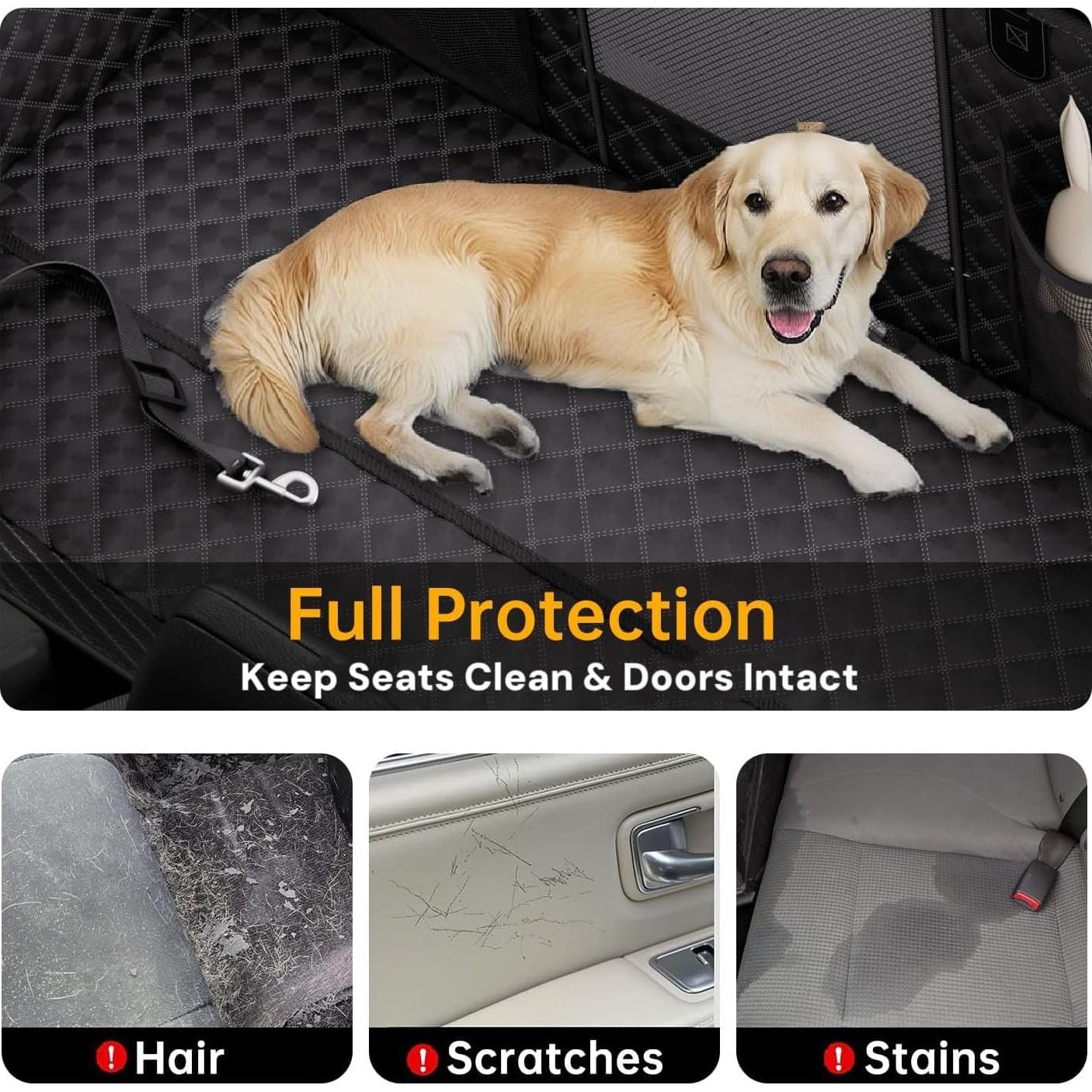 Funda de Asiento para Perros AMADAW Grande Impermeable Negro