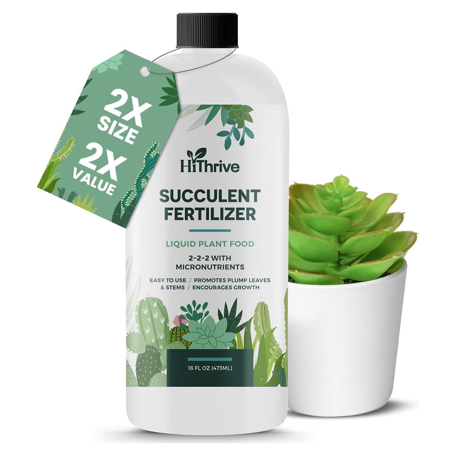 Fertilizante Líquido para Suculentas HiThrive 0.47L - Crecimiento Abundante