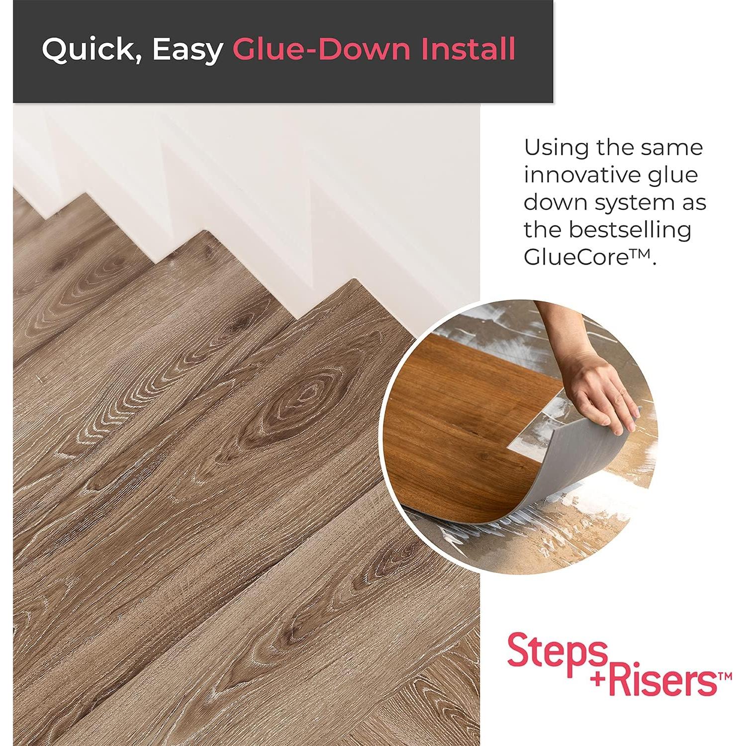 Combo Peldaño y Contrahuella Vinilo Lucida Surfaces Andesita