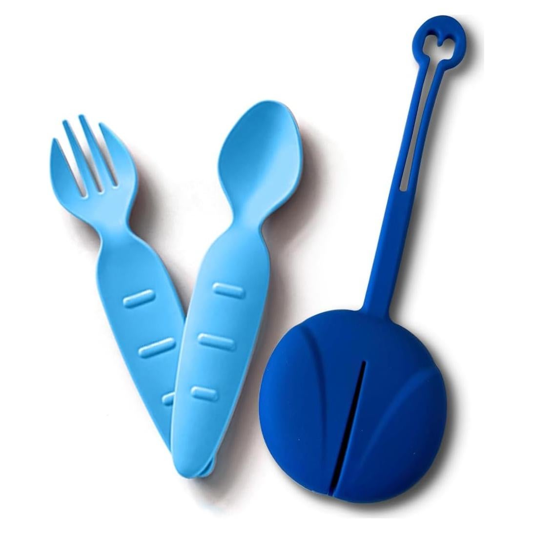 Juego de Utensilios para Niños Little Things - Sin BPA, Azul