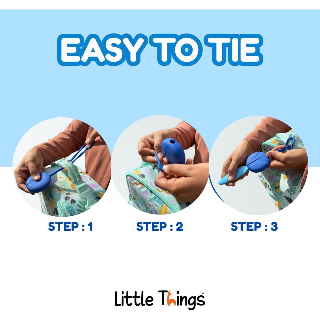 Juego de Utensilios para Niños Little Things - Sin BPA, Azul