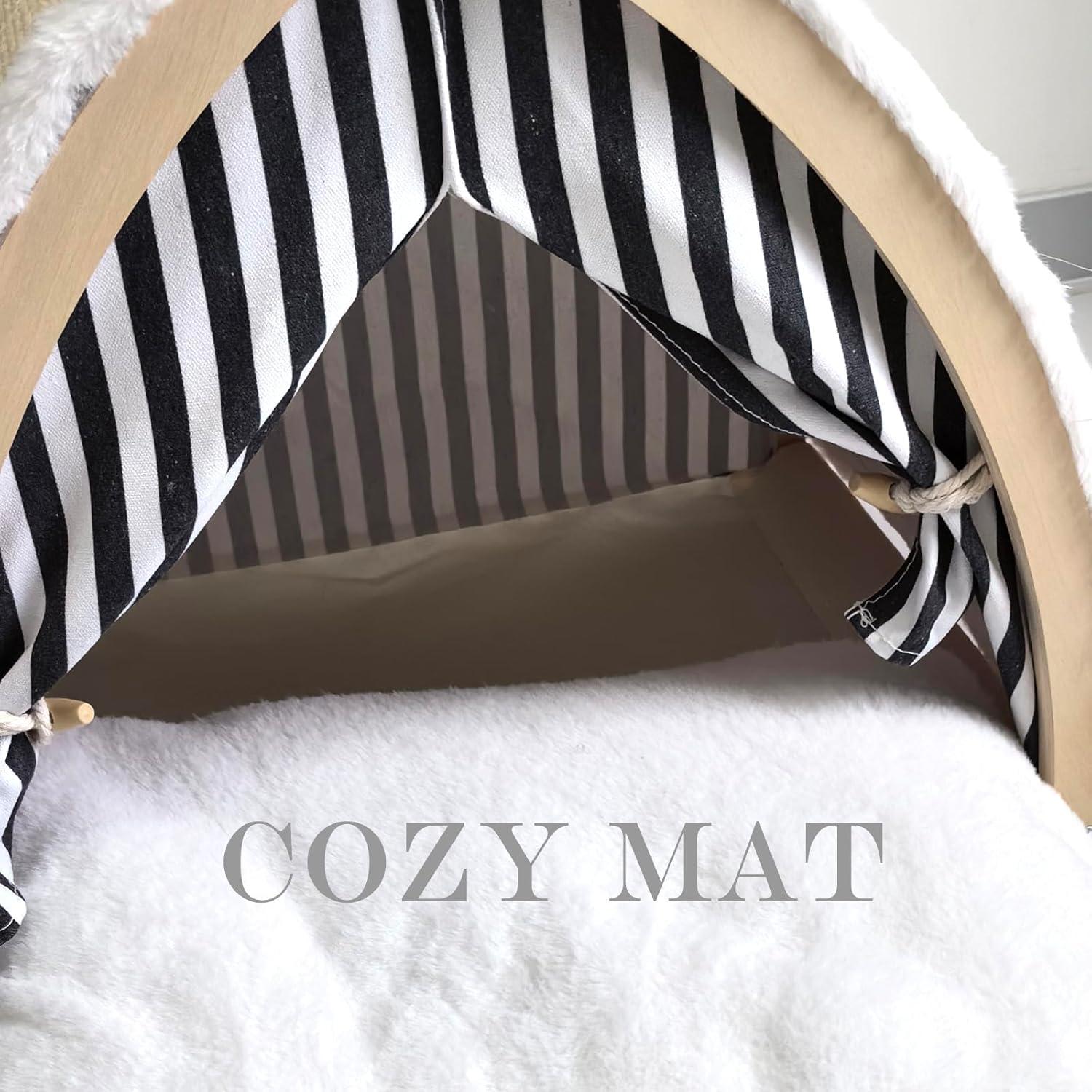 Casa Rascadora para Gatos MZP003-1 Amarillo Claro 50.8x40.6 cm