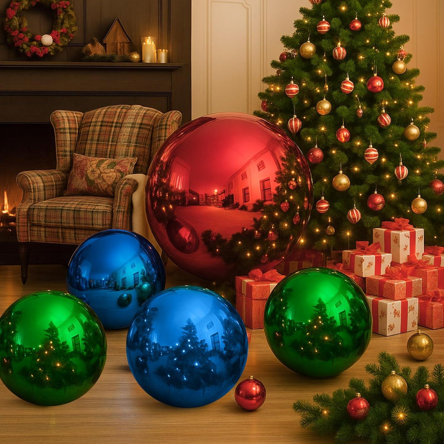 Conjunto de 6 Bolas de Espejo Inflables VEBESYET con Bomba Eléctrica