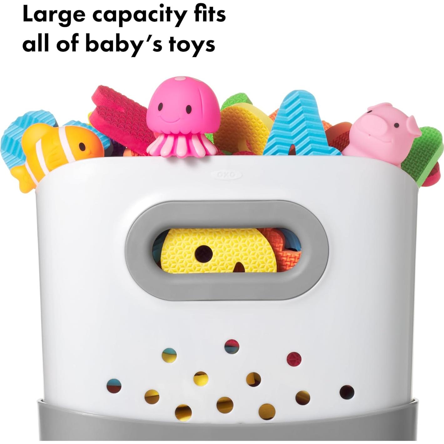 Contenedor de Juguetes de Baño OXO Tot de Pie - Gris 26.9L