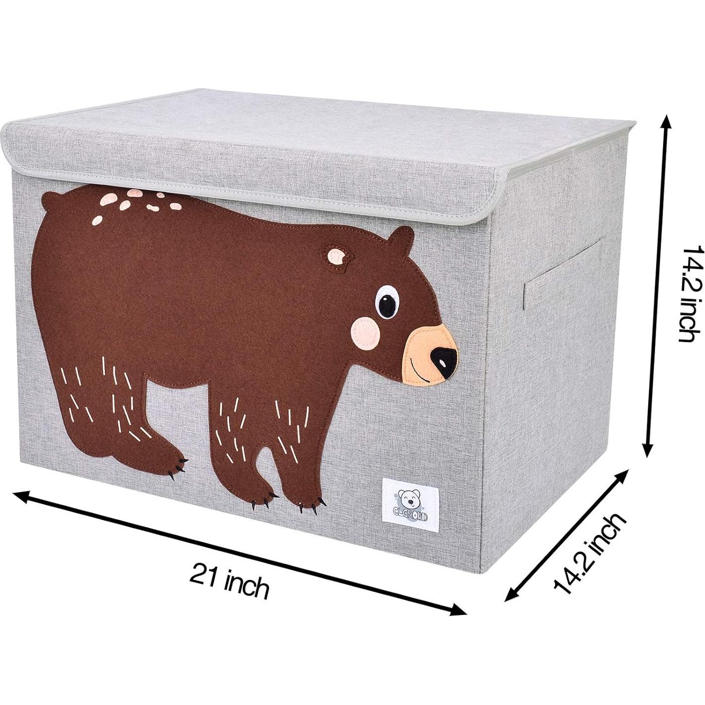 Cofre de Juguetes Plegable CLCROBD Oso 68.5L 53.3x36.1cm