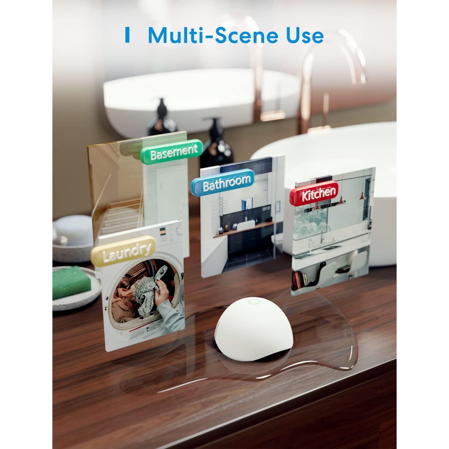 Kit de 3 Sensores de Agua Meross con Hub, IP67, Alarma