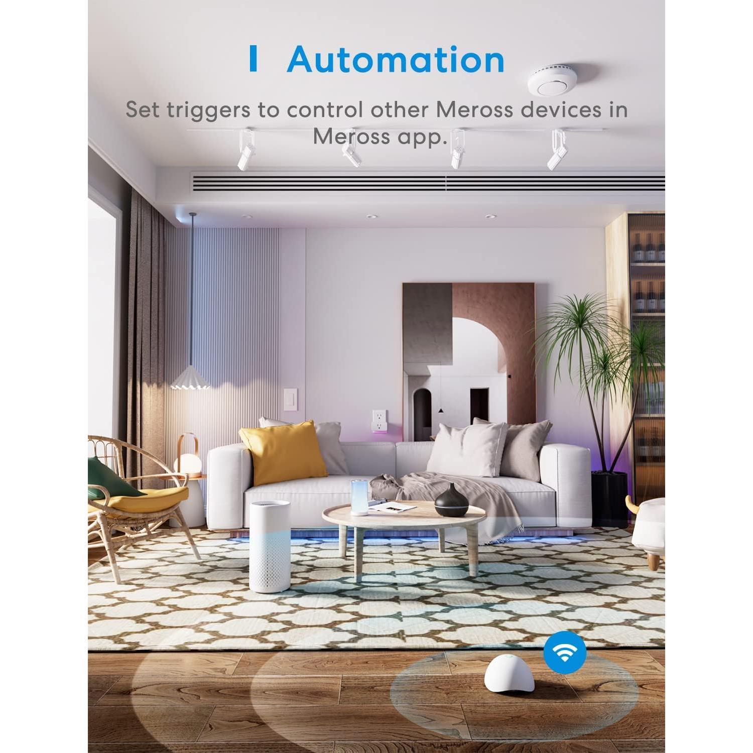 Kit de 3 Sensores de Agua Meross con Hub, IP67, Alarma