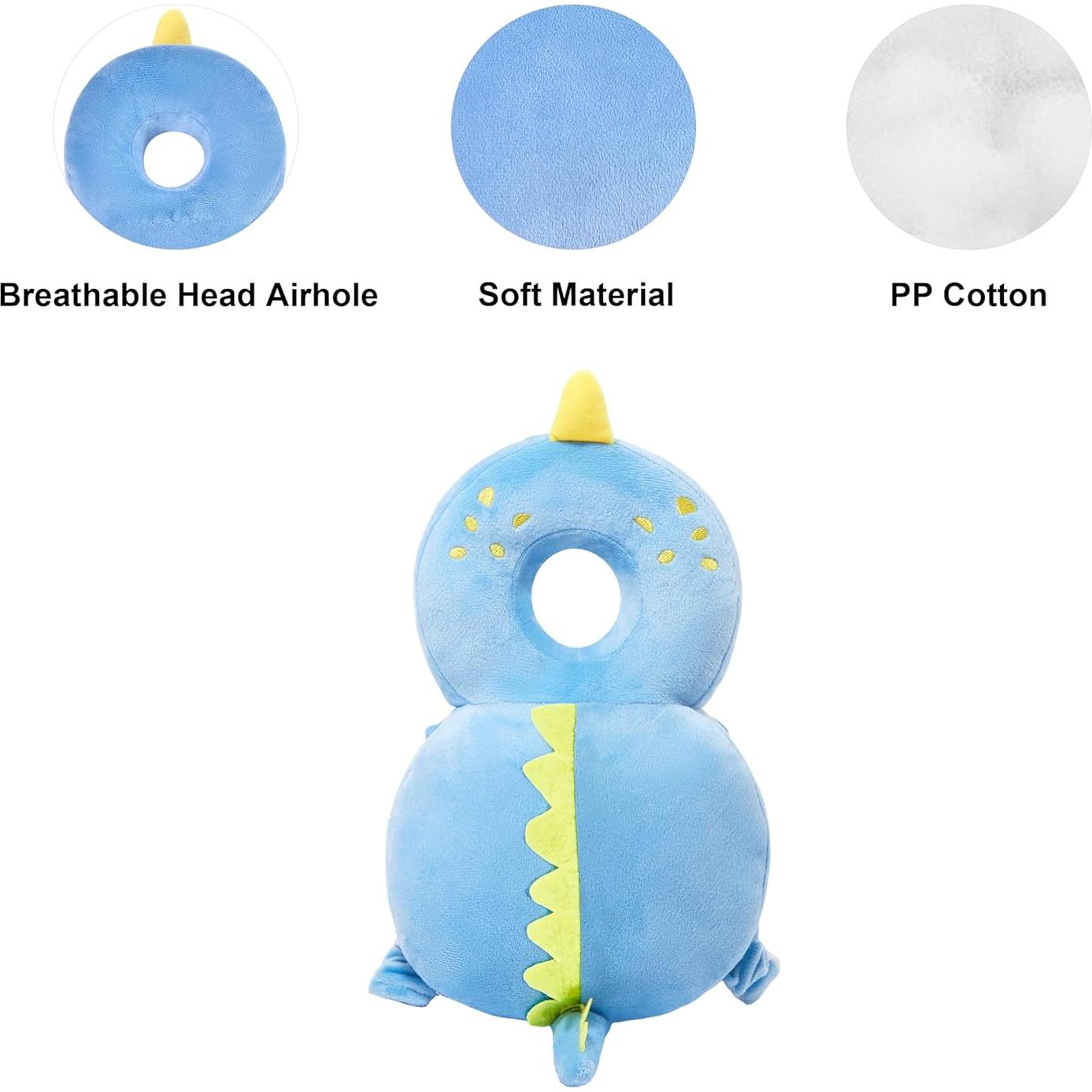 Protector de Espalda para Bebés BW001 Dinosaurio Azul Ajustable