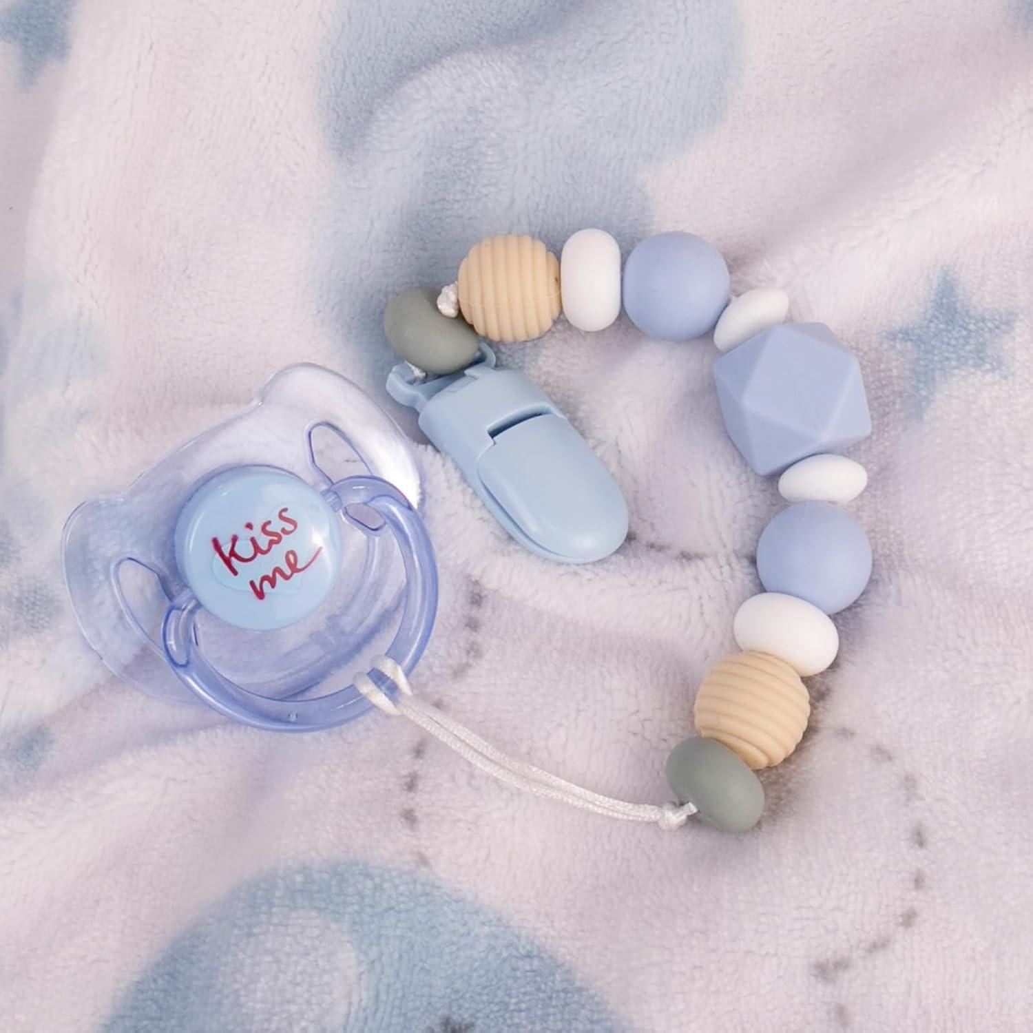 Juego de Clips de Chupete Magnético Aori para Muñecas Reborn - Azul