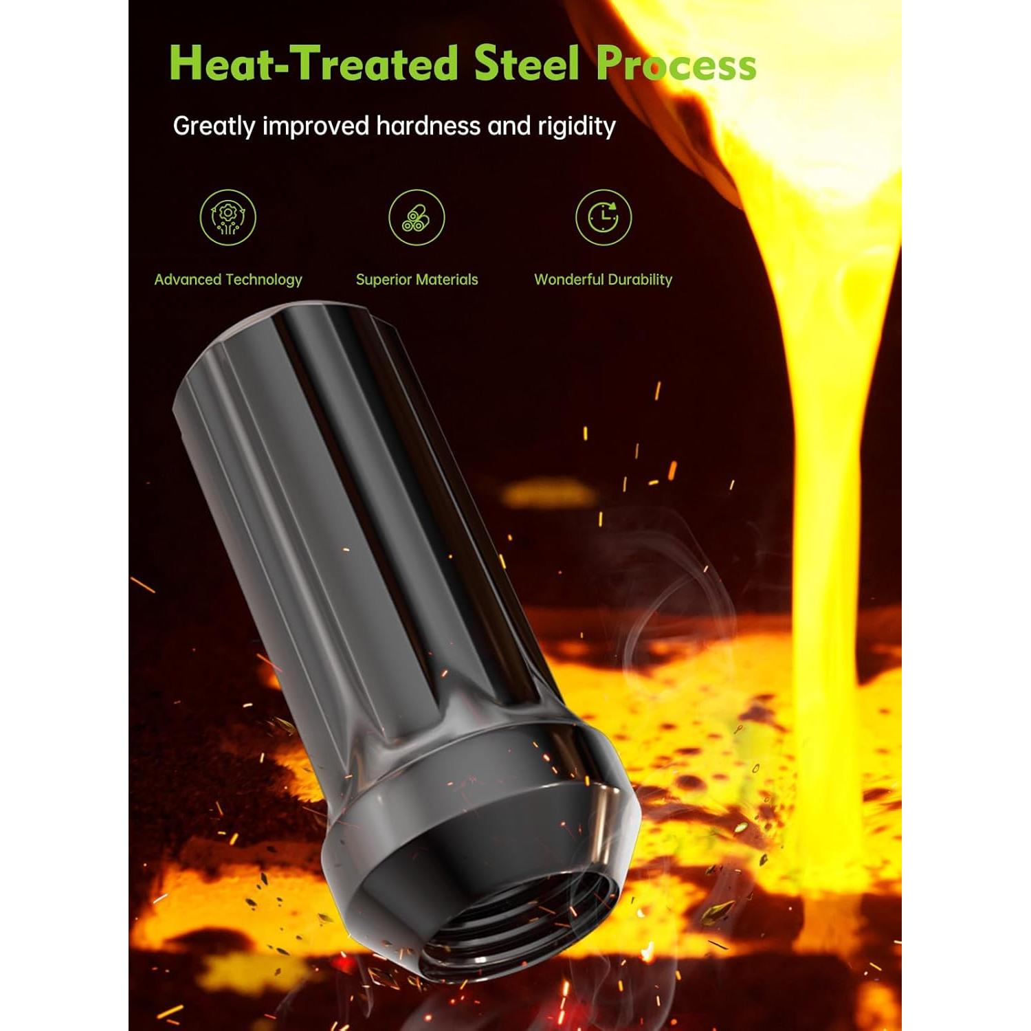 Tuercas de Rueda 9/16-18 AUTOPTIM 32PCS Hexágono Negro