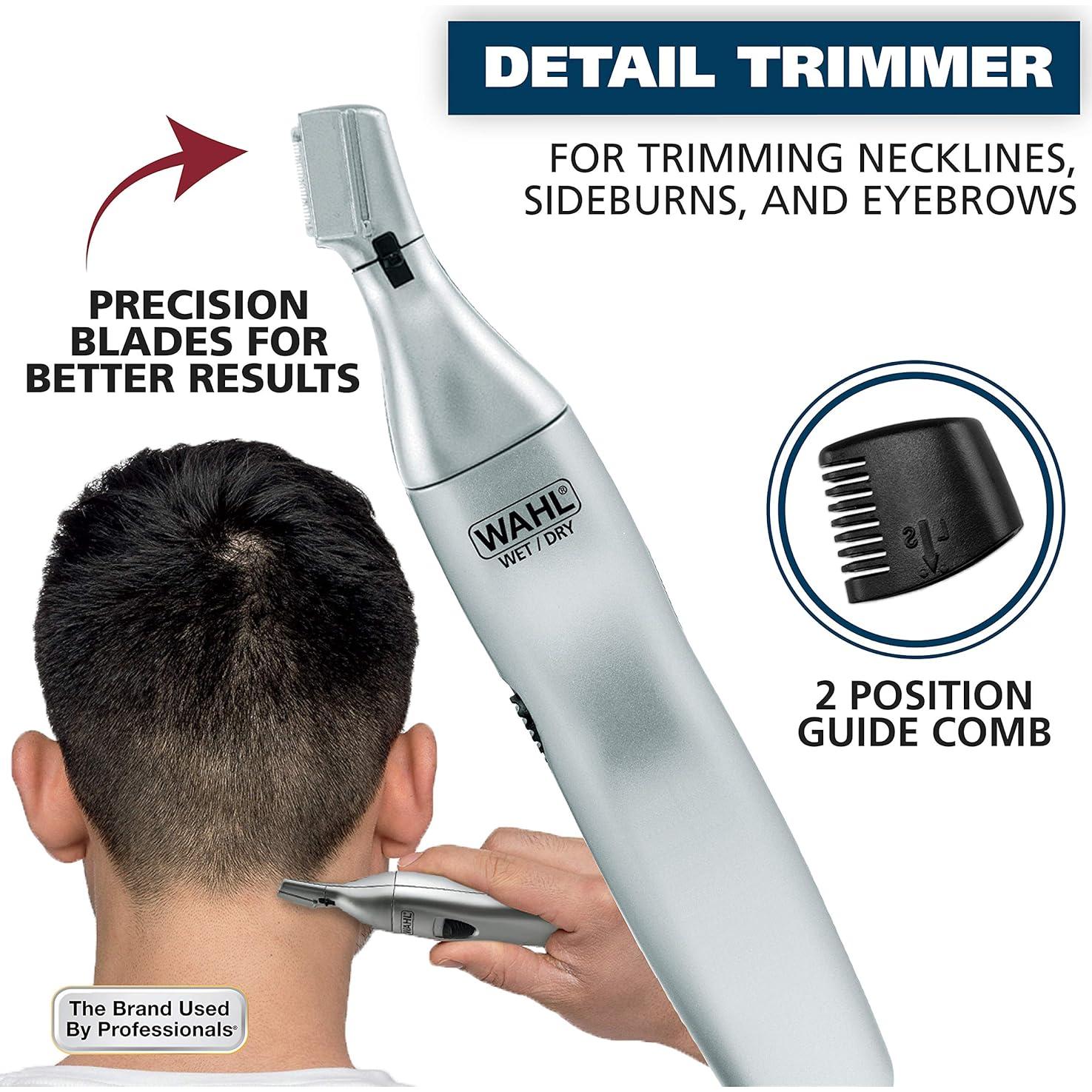 Recortador de Vello Nasal Wahl 5545-400 3 en 1 Batería AA