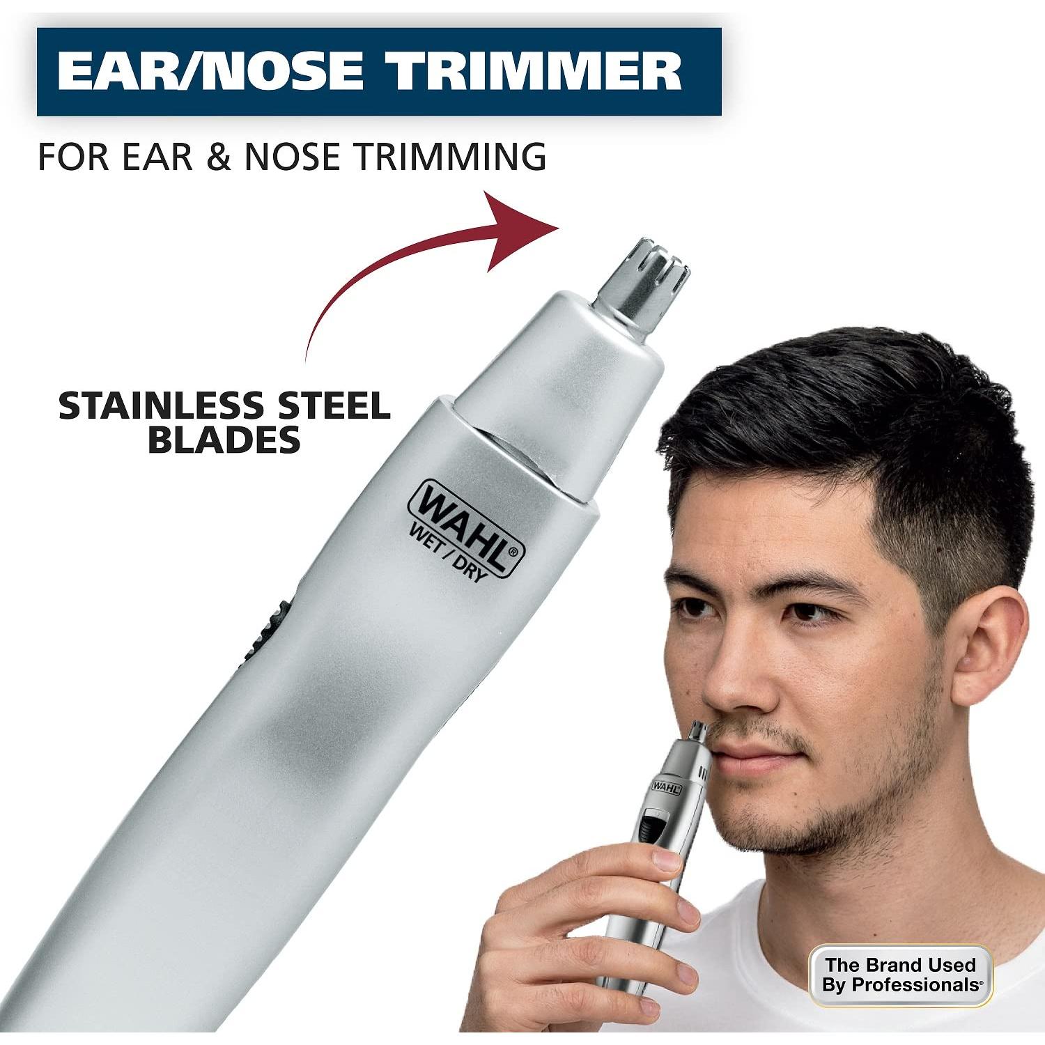 Recortador de Vello Nasal Wahl 5545-400 3 en 1 Batería AA