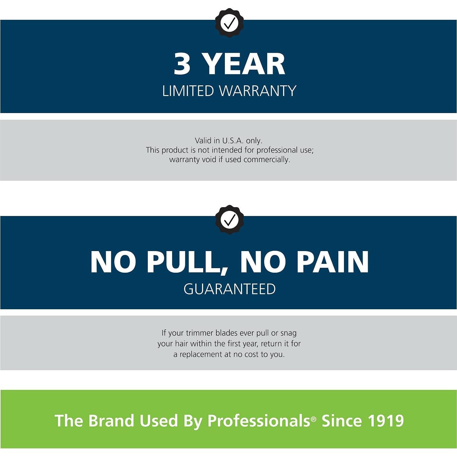 Recortador de Vello Nasal Wahl 5545-400 3 en 1 Batería AA