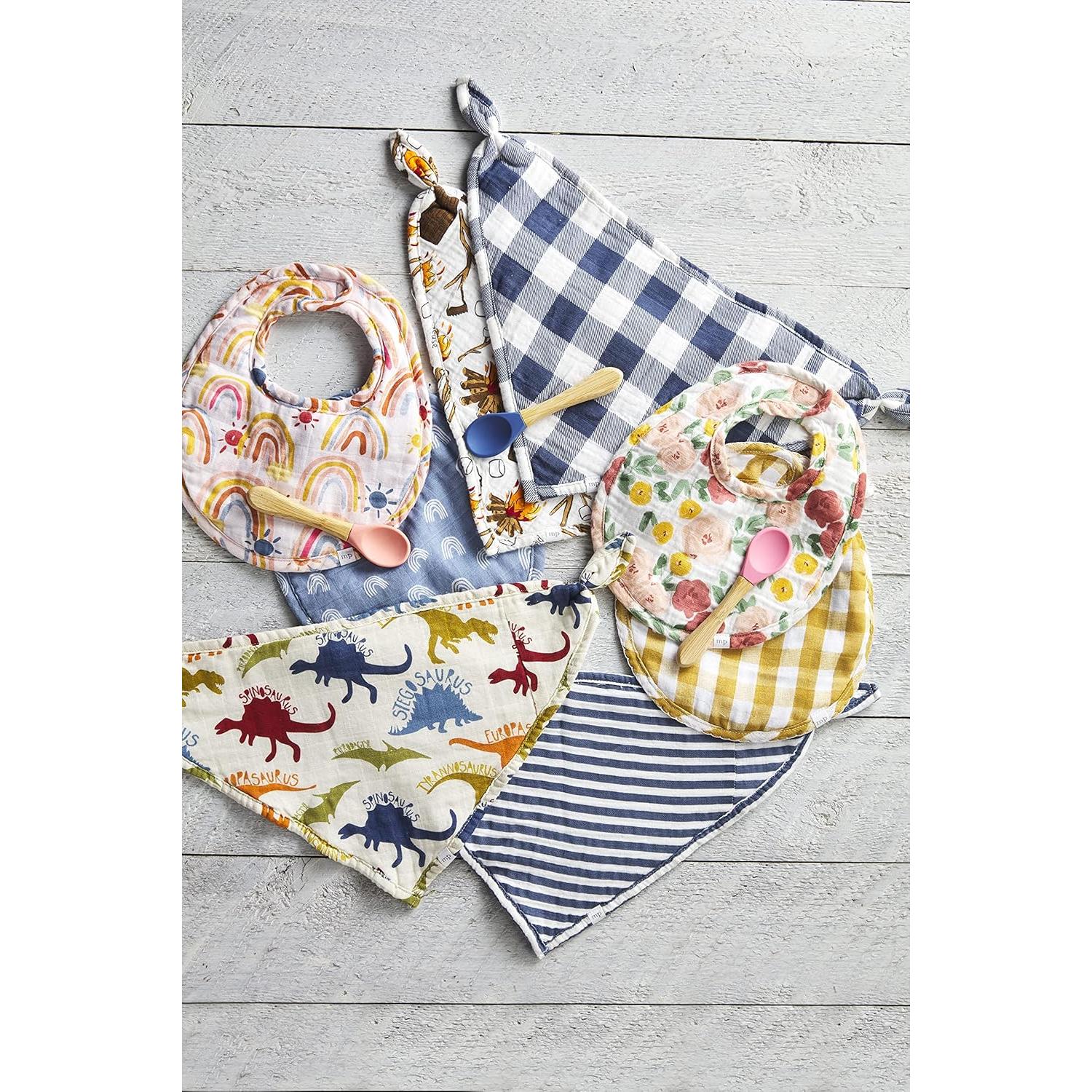Conjunto de baberos de muselina y cuchara Mud Pie