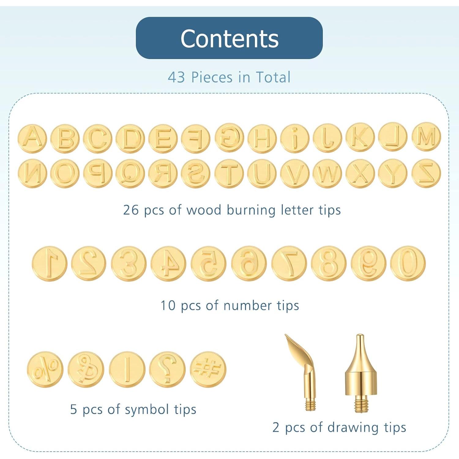 Kit de 43 Piezas Puntas para Quemado de Madera Lothee