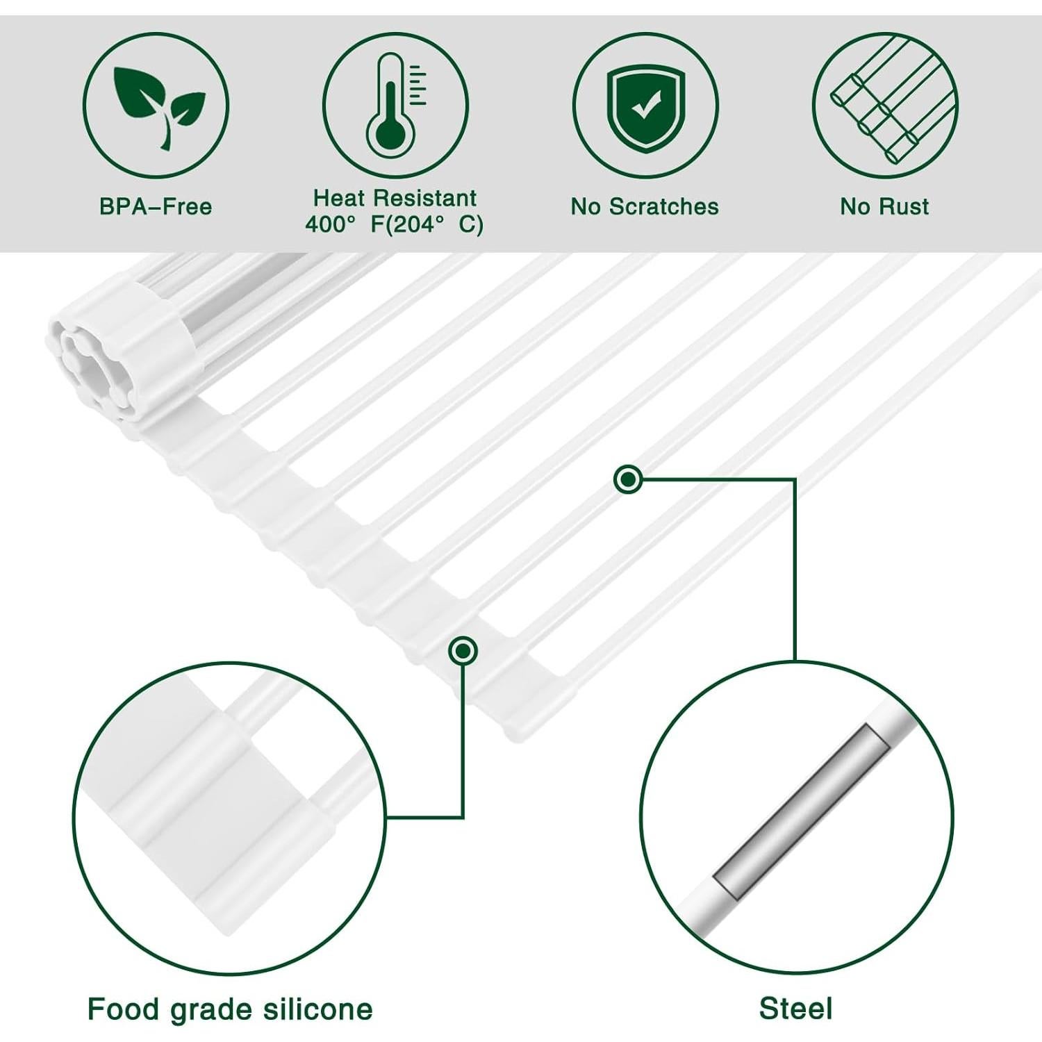 Escurridor de Platos Enrollable HANZENMA 52x33 cm Antideslizante