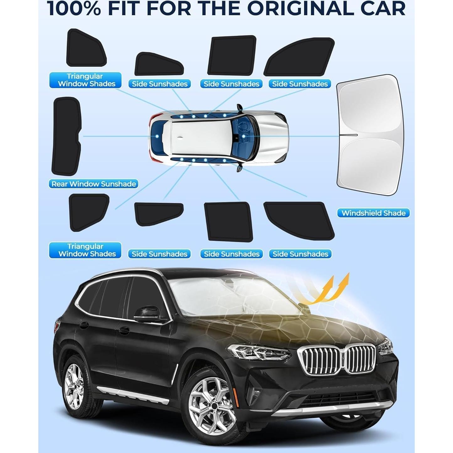 Sombrillas para Ventanas BMW X3 2018-2024 JASVIC 10pcs