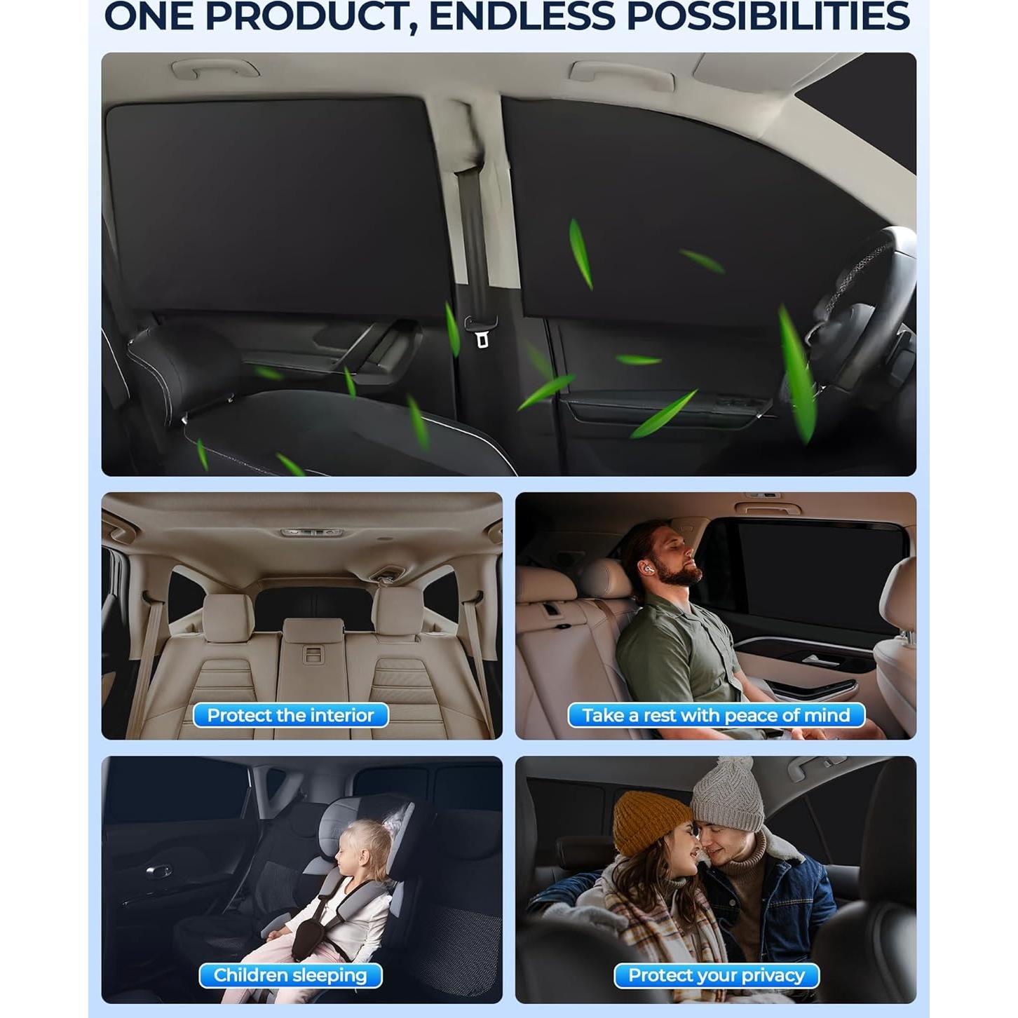 Sombrillas JASVIC para Toyota Land Cruiser250 2024-2025, 8 Piezas