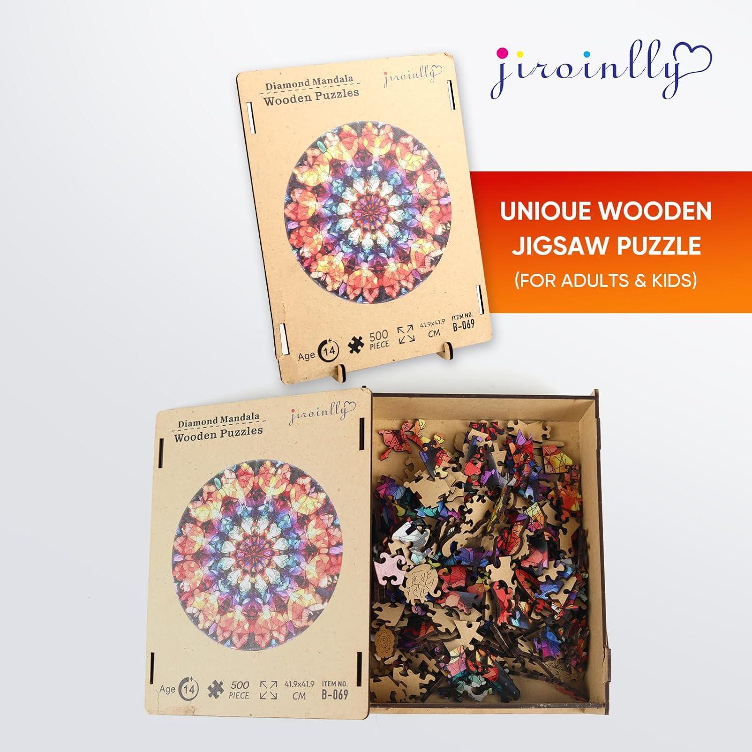 Rompecabezas de Madera Jiroinlly 200 Piezas Mandela 28.4 cm